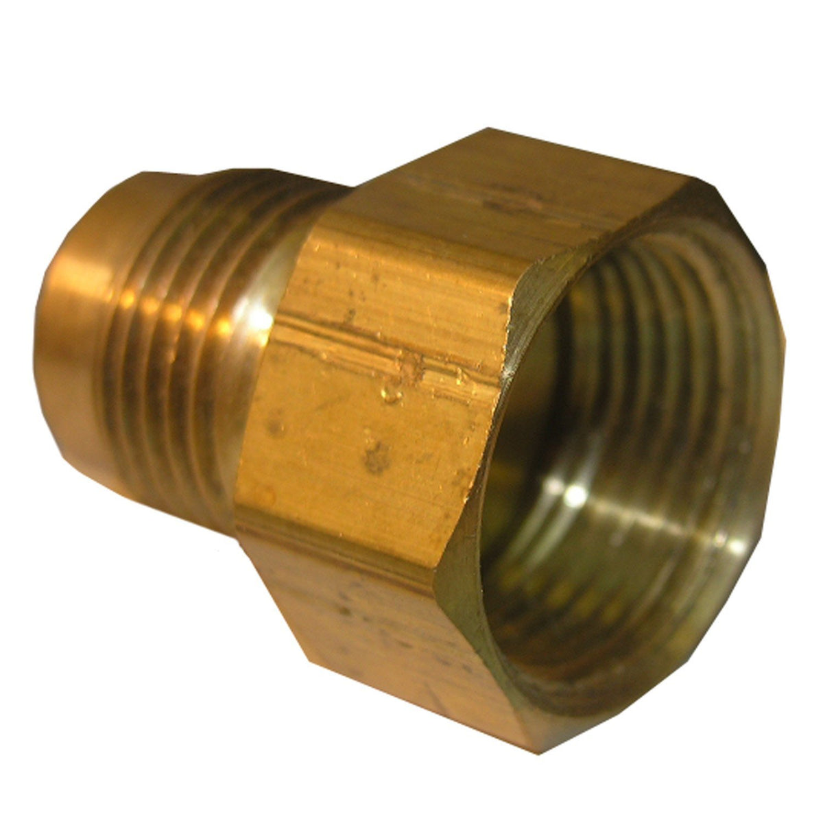 Lasco 17-4659 Brass Flare Adapter, 5/8" MFL x 3/4" FPT