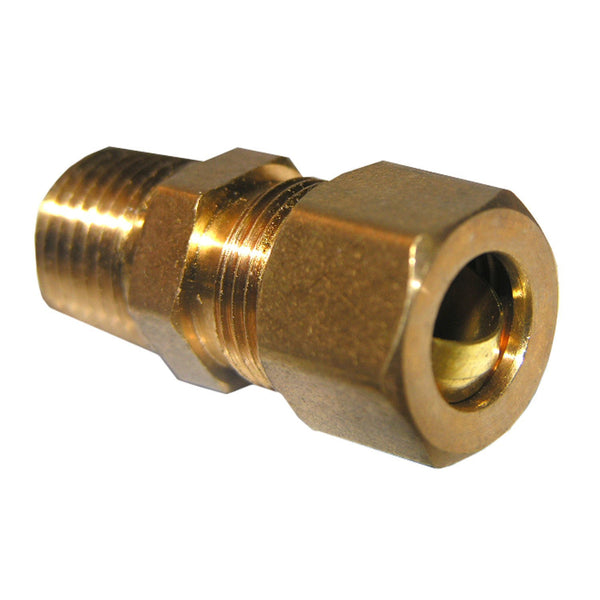 Lasco 17-6833 Brass Compression Male Adapter, 3/8" CMP x 1/4" MPT