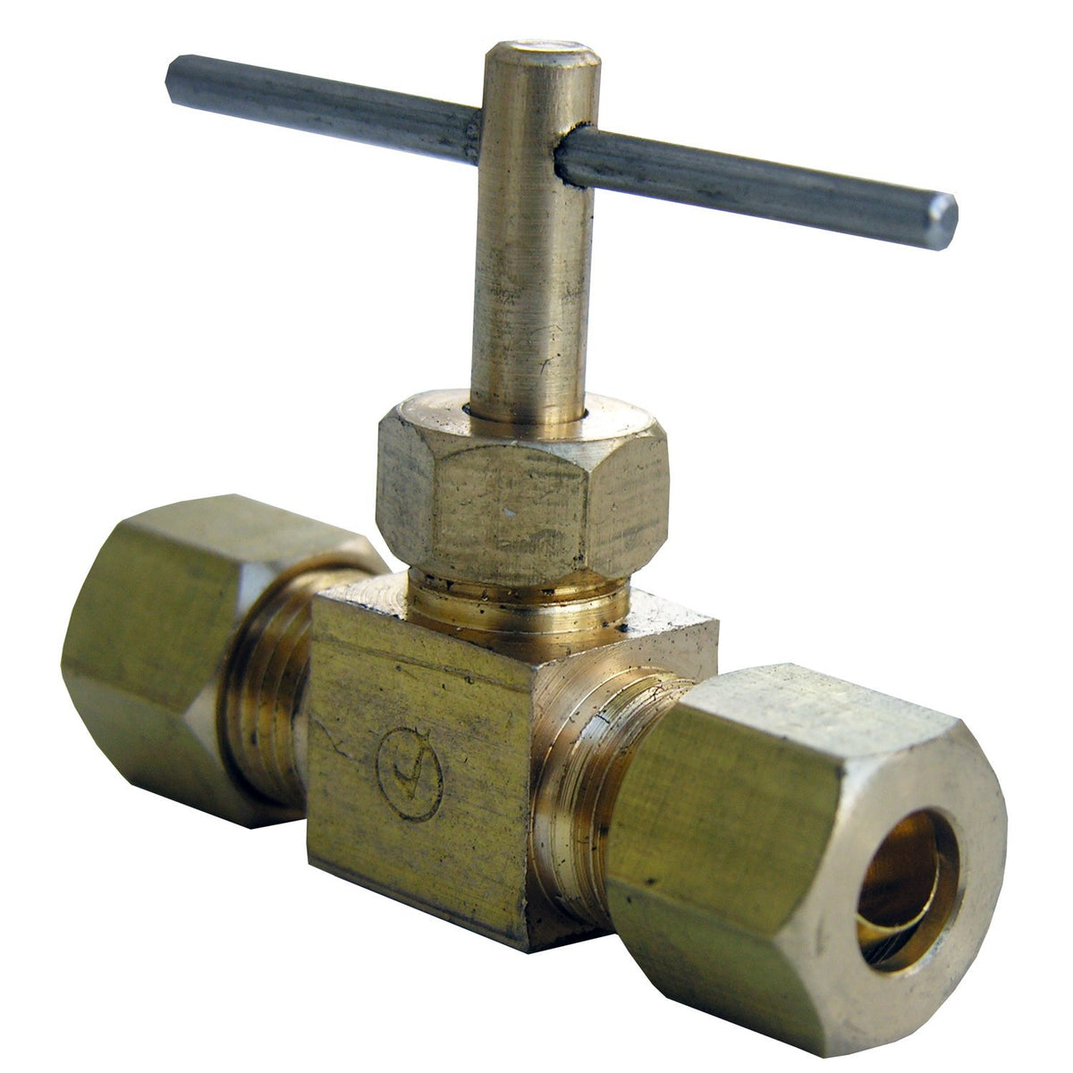 Lasco 17-1511 Brass Straight Needle Valve, 1/4" C x 1/4" C