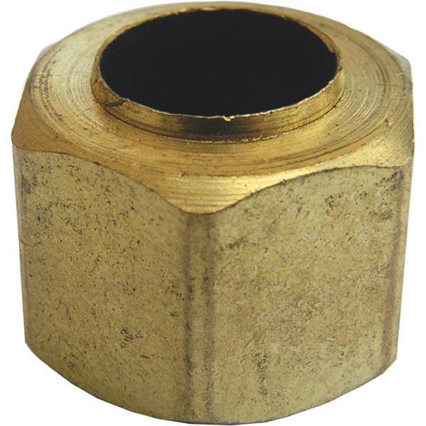 Lasco 17-6117 Brass Compression Nut with Captive Sleeve, 1/4"