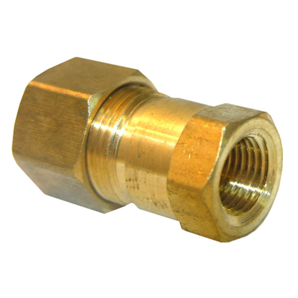 Lasco 17-6633 Lead-Free Brass Compression Adapter, 3/8" CMP x 1/4" FPT