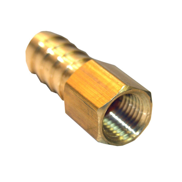 Lasco 17-7649 Brass Hose Barb Female Adapter, 1/2" FPT x 3/8"