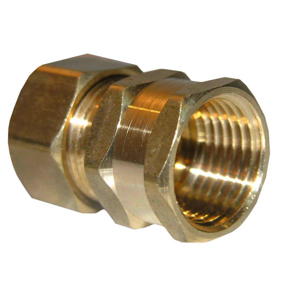 Lasco 17-6657 Lead-Free Brass Compression Adapter, 5/8" CMP x 1/2" FPT
