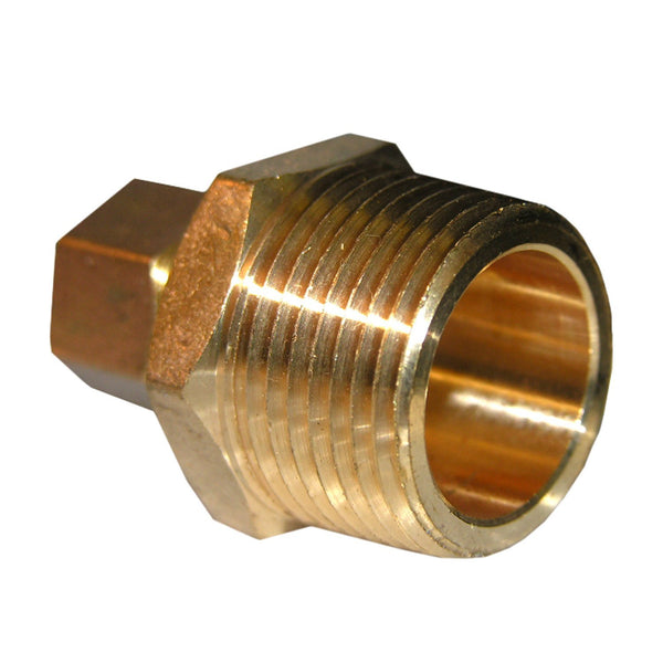 Lasco 17-6839 Brass Compression Male Adapter, 3/8" CMP x 3/4" MPT