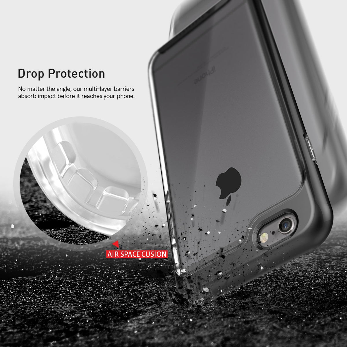 Caseology® CO-IP6S-SKY-BK Skyfall Series Apple iPhone® 6/6S Case, Black