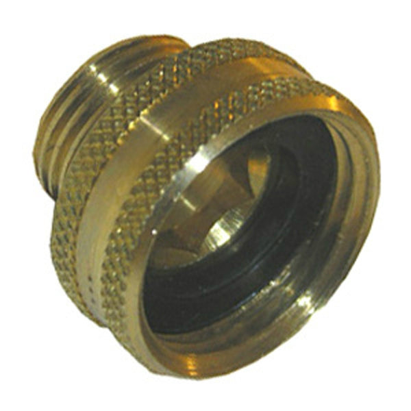 Lasco 15-1701 Brass Hose Adapter, 3/4" FHT x 1/2" MPT