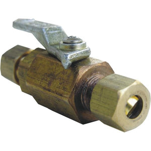 Lasco 17-0995 Lever-Handle Brass Compression Ball Valve, 1/4" x 1/4"
