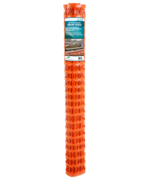 Hanes Geo Components 38314 Heavy-Duty Plastic Snow Fence, Orange, 4' x 50'