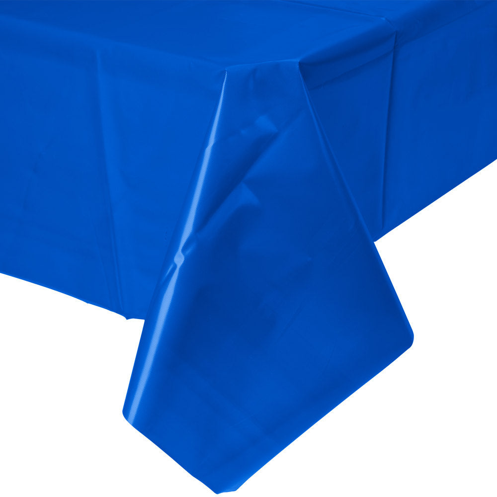 Creative Converting™ 723147 Plastic Banquet Table Cover, Cobalt Blue, 54" x 108"