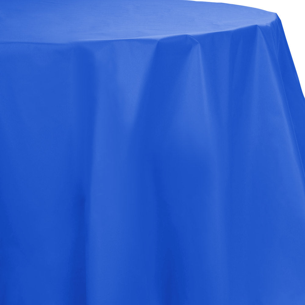 Creative Converting™ 703147 Octy-Round Plastic Table Cover, Cobalt Blue, 82"
