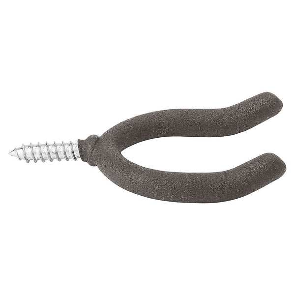National Hardware® N112-026 Black Vinyl Coated Steel Double Screw Hook, Large