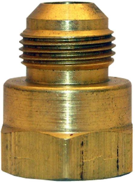 Lasco 17-4673 Texas-Pattern Brass Flare Adapter, 3/8" MPT x 1/2" FPT