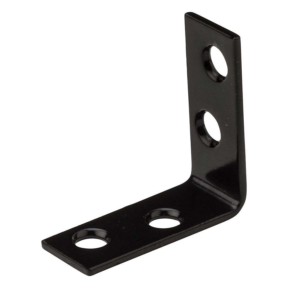 National Hardware® N266-480 Steel Corner Brace, Black, 1-1/2" x 5/8"