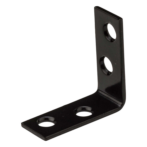 National Hardware® N266-480 Steel Corner Brace, Black, 1-1/2" x 5/8"