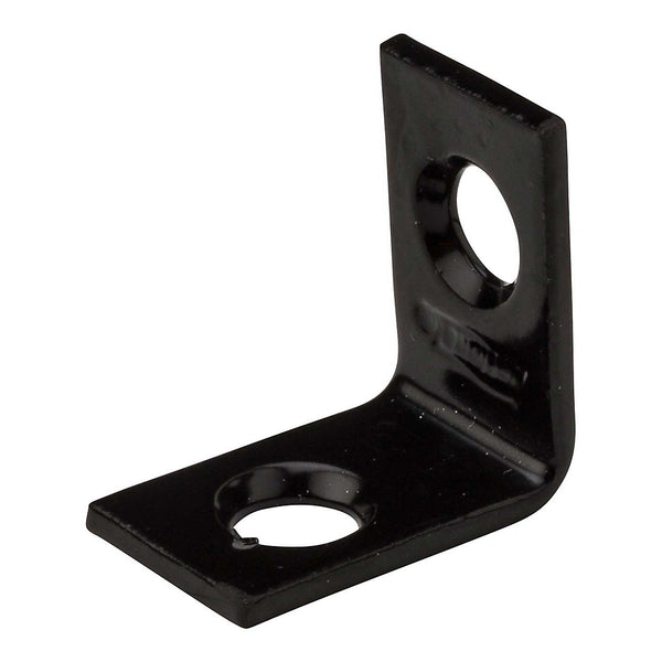 National Hardware® N266-479 Steel Corner Brace, Black, 1" x 1/2"