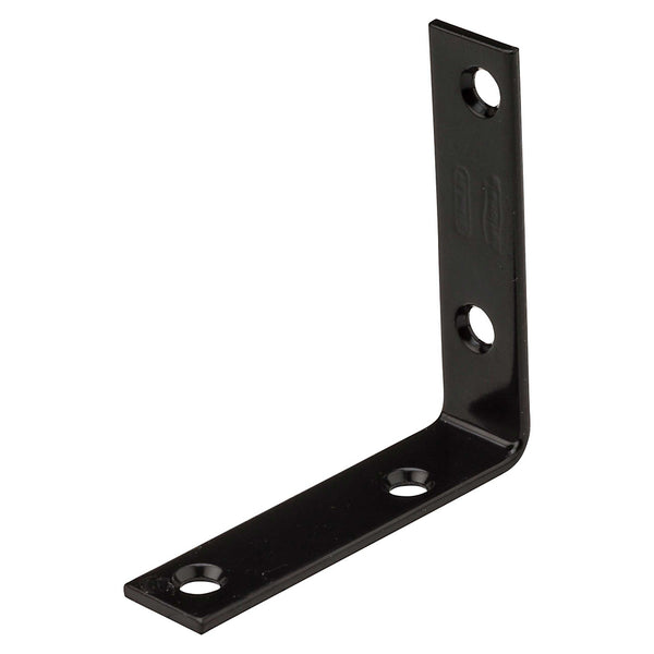 National Hardware® N266-483 Steel Corner Brace, Black, 3" x 3/4"