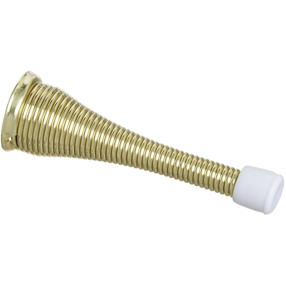 National Hardware® N830-156 Spring Door Stop, Polished Brass