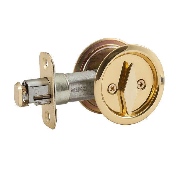 National Hardware® N350-371 Steel Pocket Door Latch, Brass Finish