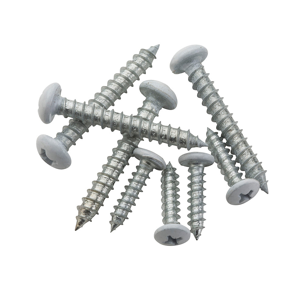 Stanley Hardware® S822-085 Pan-Head Mounting Screws, White, 8-Count
