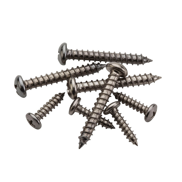 Stanley Hardware® S822-084 Pan-Head Mounting Screws, Chrome, 8-Count