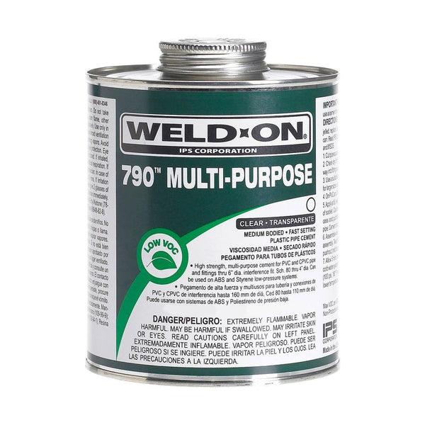Weld-On® 10259 790™ Low VOC Multi-Purpose Cement, Clear, 1/2 Pt