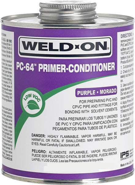 Weld-On® 10875 PC-64™ Primer-Conditioner, Purple, 1/4 Pt