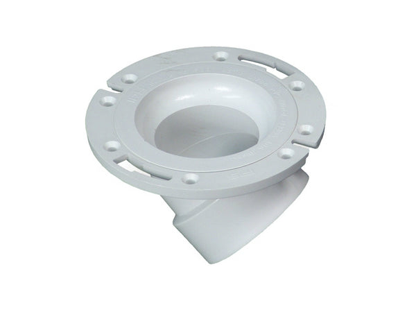 Water-Tite® 86196 45 Degree PVC Closet Flange w/Stainless Steel Metal Ring