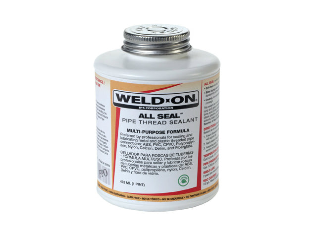 Weld-On® 87665 All Seal™ Plastic & Metal Pipe Thread Sealant, Beige, 1/2 Pt