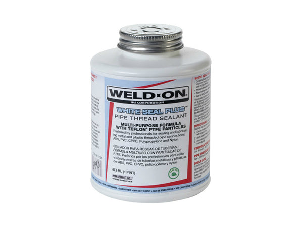 Weld-On® 87730 White Seal™ Plus Multi-Purpose Pipe Thread Sealant w/PTFE, 1/2 Pt
