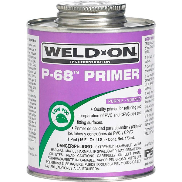 Weld-On 10212 Low VOC P-68 Primer, Purple, 1 Pint