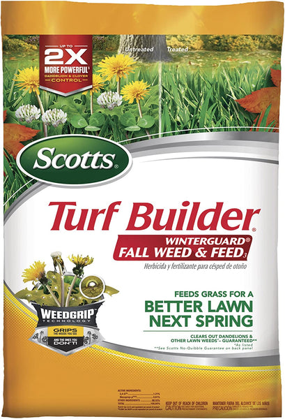 Scotts 50250 Turf Builder WinterGuard Fall Weed & Feed, 28-0-6, 5000 Sq.ft.