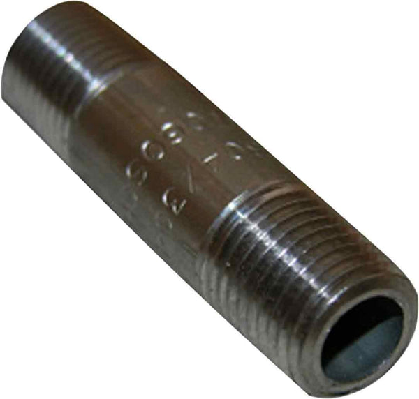 Lasco 32-1609 Type 304 Stainless-Steel Pipe Nipple, 1/4" x 3"