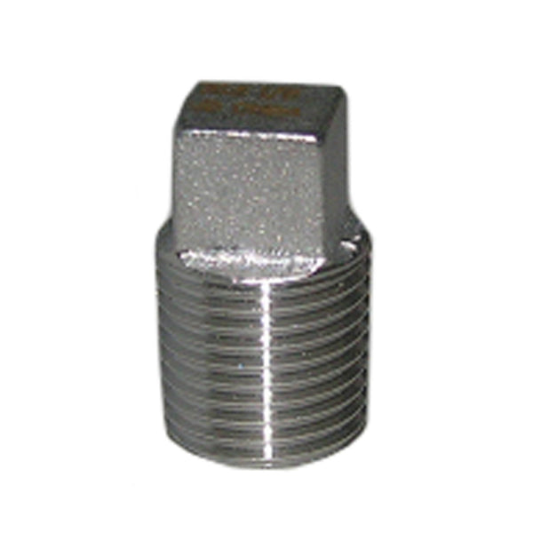 Lasco 32-2981 Type 304 Stainless-Steel Square Head Pipe Plug, 1/8" MPT