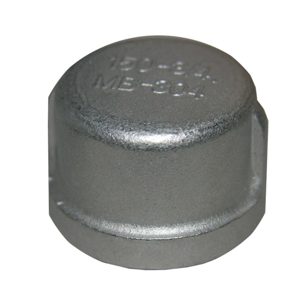 Lasco 32-2959 Type 304 Stainless-Steel Pipe Cap, 3/4" FPT