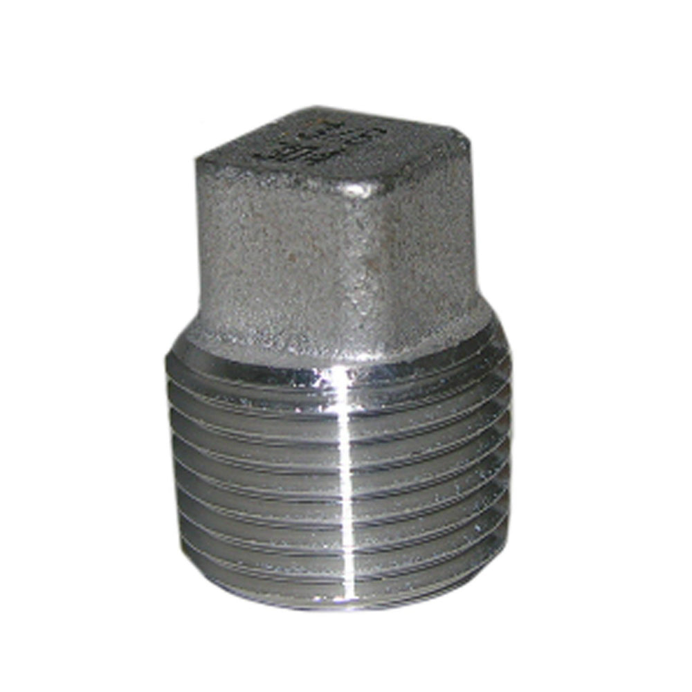 Lasco 32-2985 Type 304 Stainless-Steel Square Head Pipe Plug, 3/8" MPT
