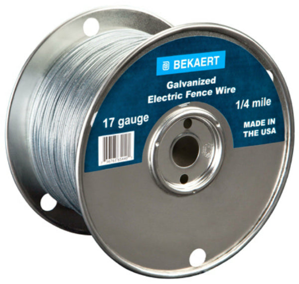 Bekaert 119752 Galvanized Electric Fence Wire, 17-Gauge, 1/4 Mile/1320'