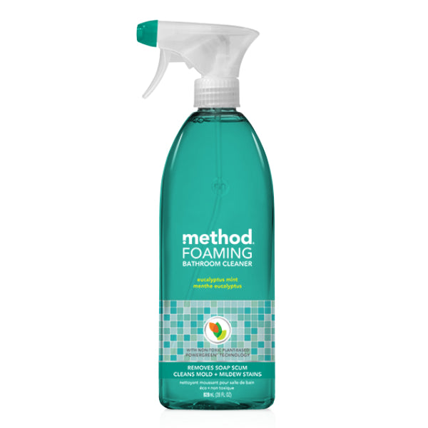 Method® 01656 Foaming Bathroom Cleaner, Eucalyptus Mint, 28 Oz
