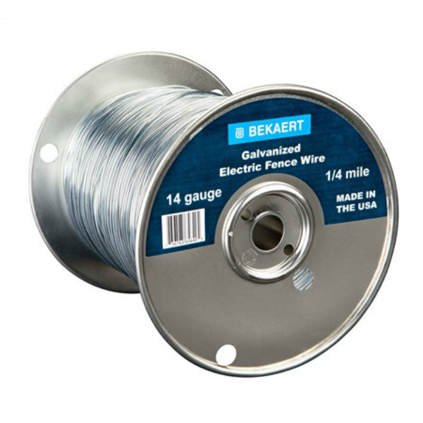 Bekaert 118220 Electric Fence Wire, Galvanized, 14-Gauge, 1/4 Mile/1320'