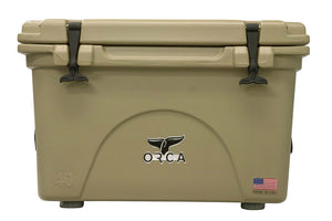 ORCA® ORCT040 Durable Roto-Molded Cooler, Tan, 40 Qt Capacity