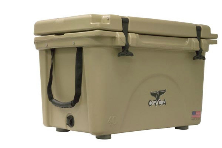 ORCA® ORCT040 Durable Roto-Molded Cooler, Tan, 40 Qt Capacity