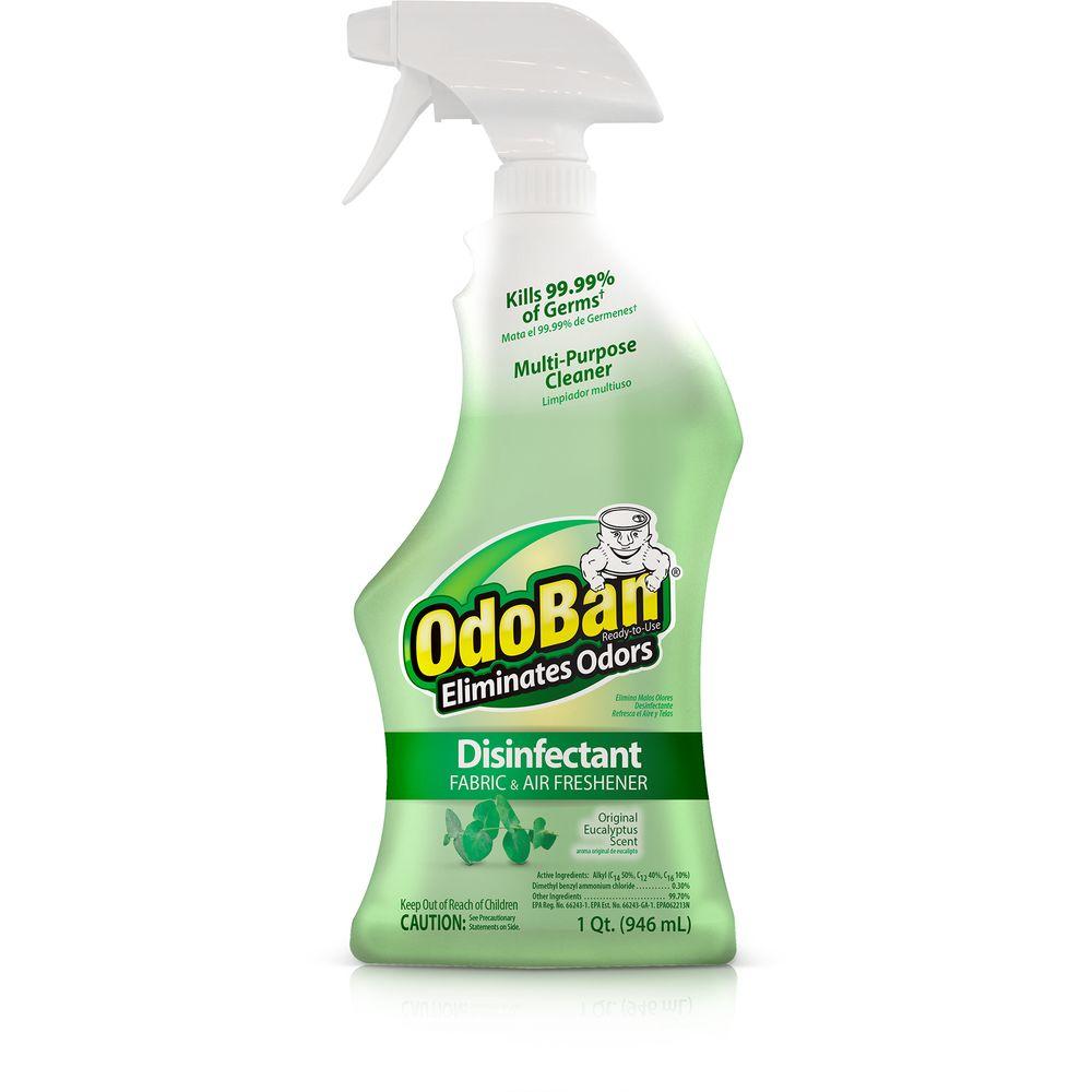 OdoBan® 910061-Q12 Odor Eliminator & Disinfectant Spray, RTU, Eucalyptus, 32 Oz