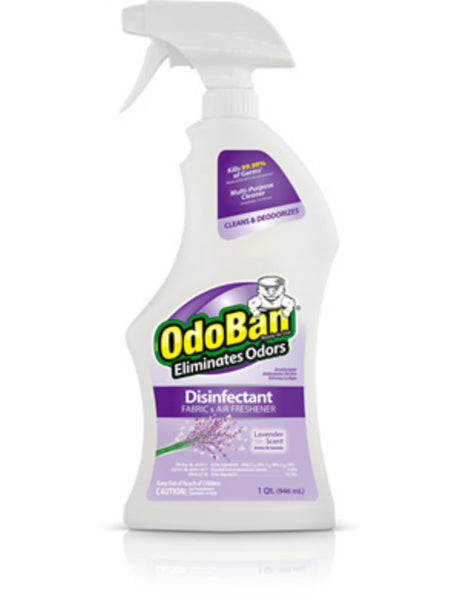 OdoBan® 910101-Q12 Odor Eliminator & Disinfectant Spray, RTU, Lavender, 32 Oz