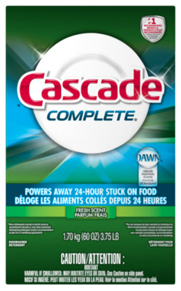 Cascade 95788 Complete Powder Dishwashing Detergent, 60 Oz