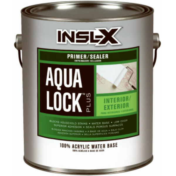 Insl-X® AQ0400099-01 Aqua Lock™ Plus Water-Based Primer/Sealer, White, 1 Gallon