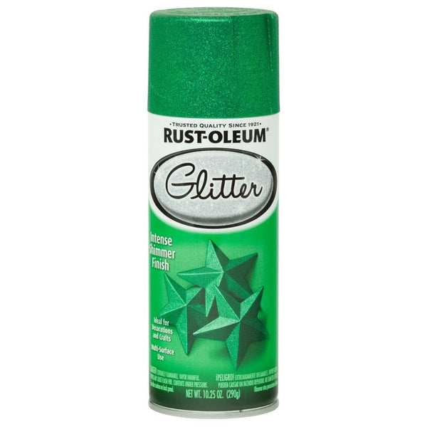 Rust-Oleum® 277781 Specialty Glitter Spray Paint, Kelly Green, 10.25 Oz