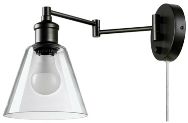 Globe Electric® 65392 LED Plug In Wall Sconce, Dark Bronze Finish