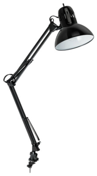 Globe Electric® 12714 Architect Swing Arm Clip Lamp, Black