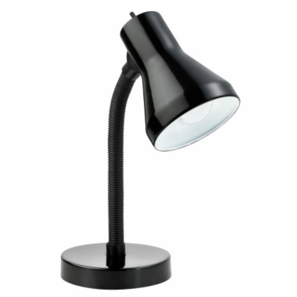 Globe Electric® 12715 Goose Neck Desk Lamp w/ Non-Dimmable LED Bulb, 14", Black