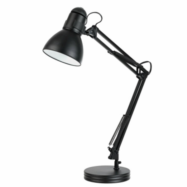 Globe Electric® 12712 Architect Swing Arm Desk Lamp, Black Finish