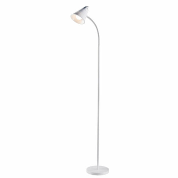 Globe Electric® 12707 Floor Lamp with White Mesh Plastic Shade, 59", White